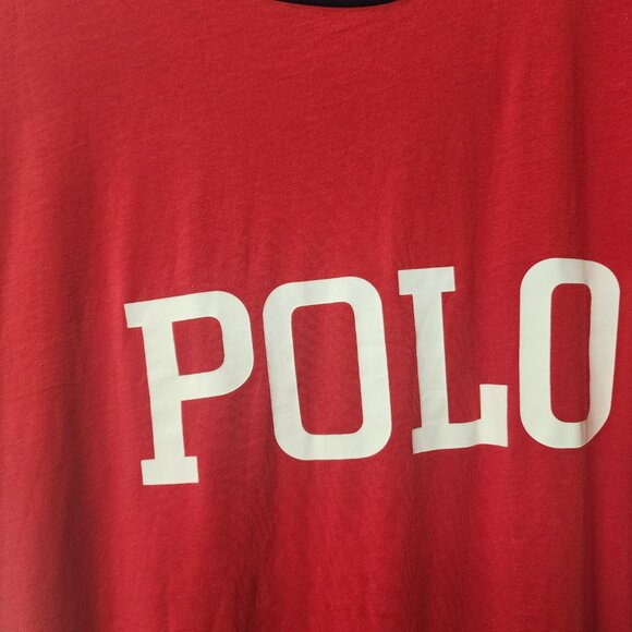 Polo Ralph Lauren XL red 100 cotton tshirt dress NWOT athletic casualwear - Picture 2 of 9